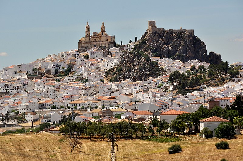 Vue de la ville d'Olvera, célèbre village blanc andalou